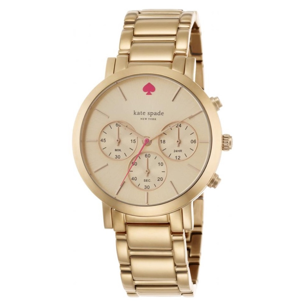 Kate Spade Gramercy Grand Chronograph Rose Gold Stainless Steel Ladies Watch